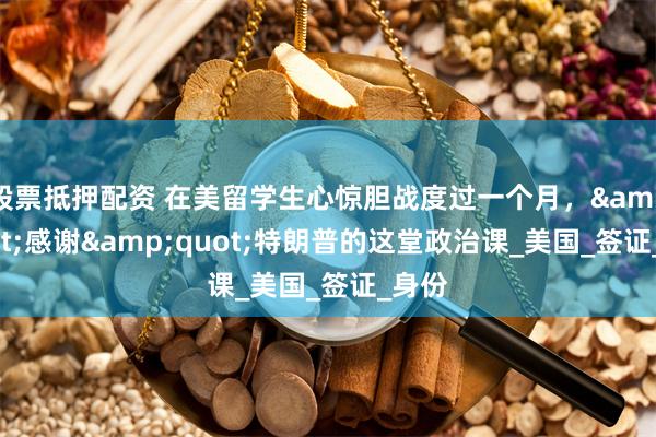 股票抵押配资 在美留学生心惊胆战度过一个月，&quot;感谢&quot;特朗普的这堂政治课_美国_签证_身份