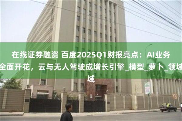 在线证劵融资 百度2025Q1财报亮点：AI业务全面开花，云与无人驾驶成增长引擎_模型_萝卜_领域