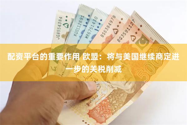 配资平台的重要作用 欧盟：将与美国继续商定进一步的关税削减